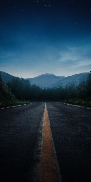 Lonely Road Under Twilight Sky Full HD iPhone Wallpaper Background
