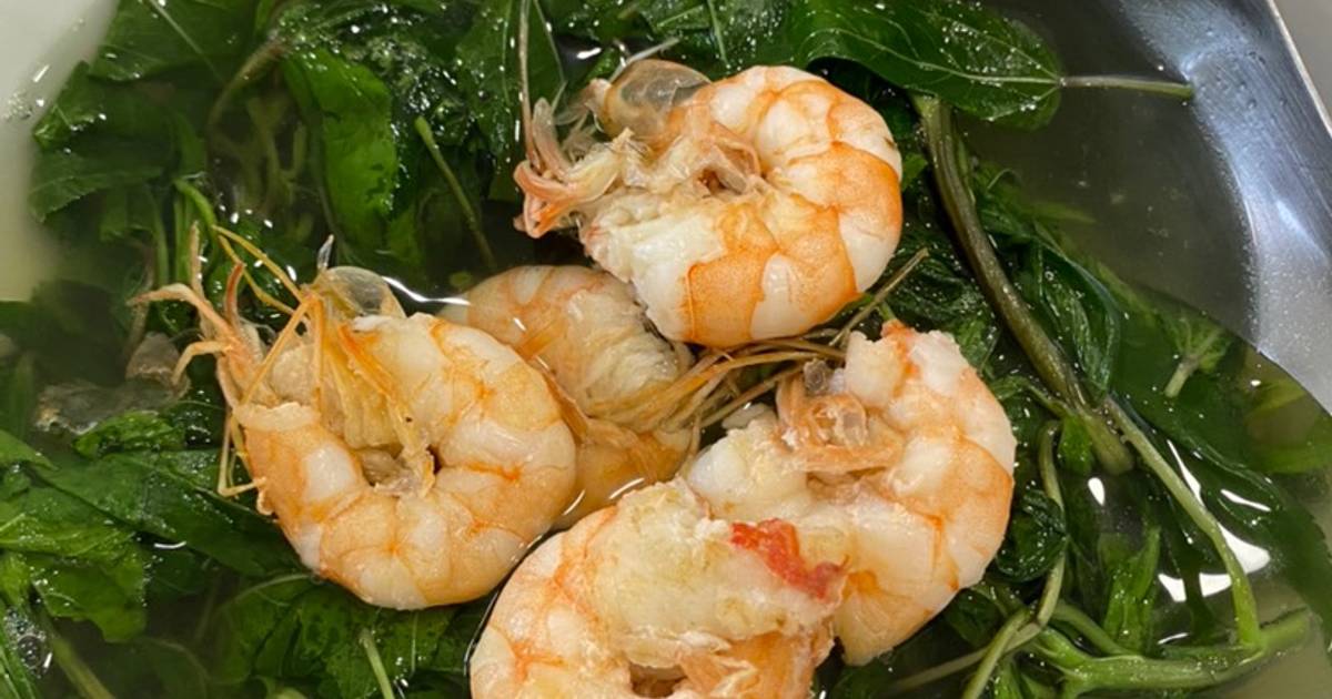 Canh rau đay tôm nõn