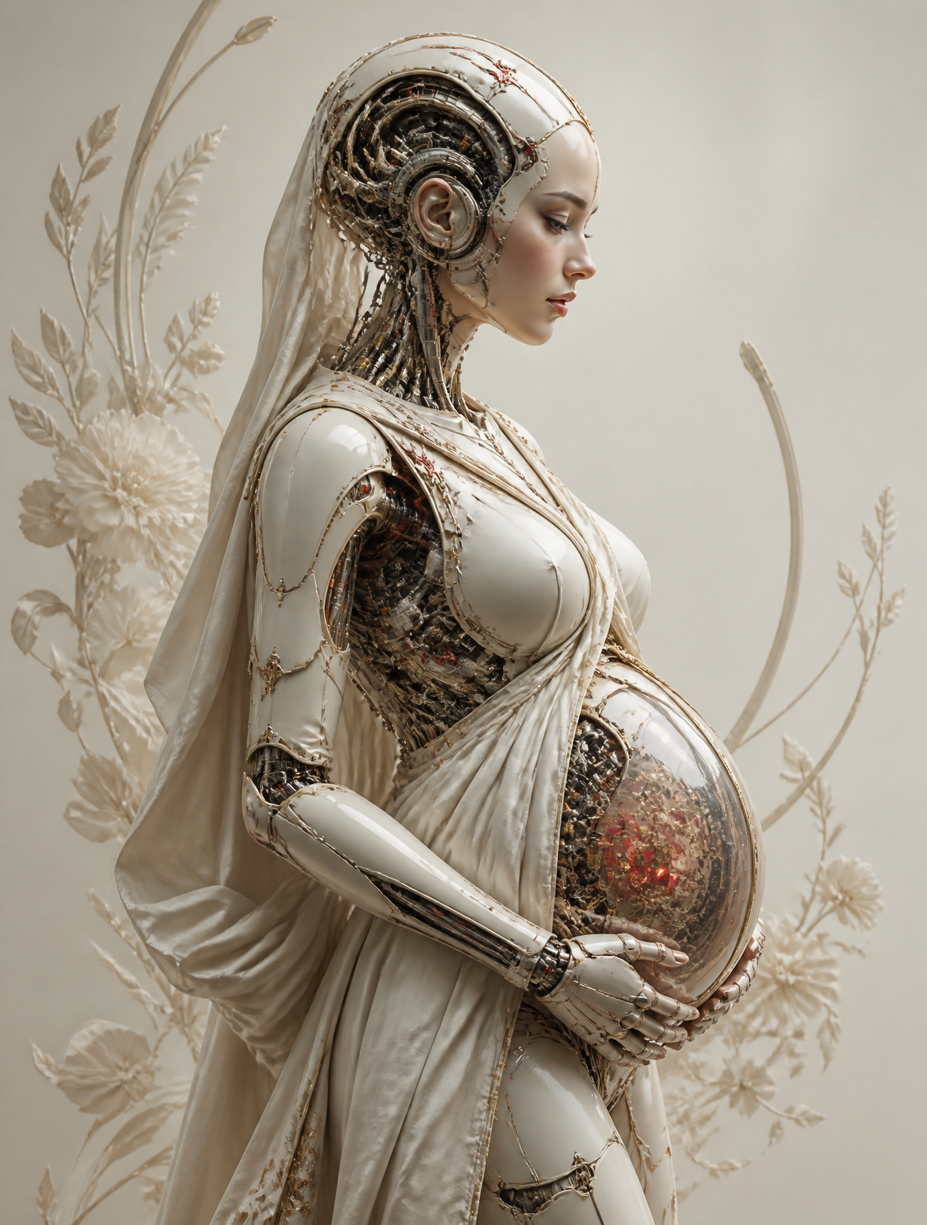 Una maternidad biomecánica futurista impresionante