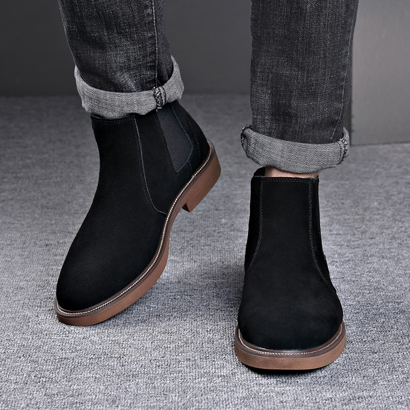 Men's Chelsea Boots, Cowhide, Lined, Pointed