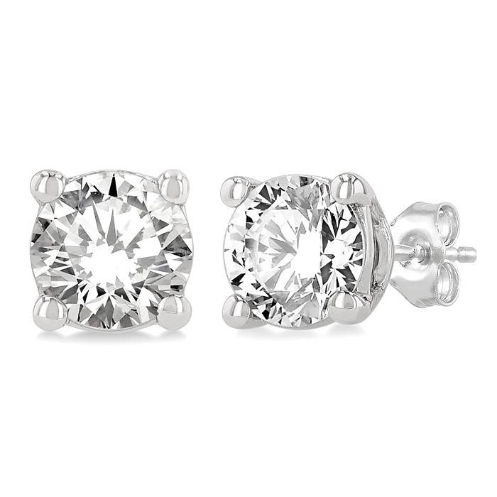 Round Shape Diamond Stud Earrings 66302DHFGERWG