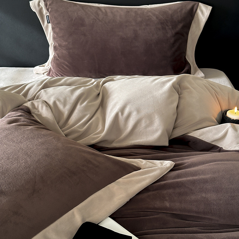 Milk fiber bedding, two-tone, winter warmth