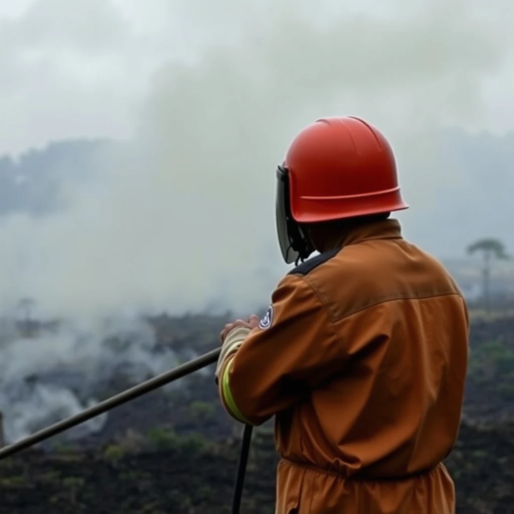 Petugas gabungan berupaya memadamkan kebakaran hutan dan lahan di wilayah rawan karhutla Indonesia.