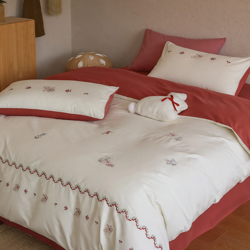 Cotton bedding set, 4-piece, autumn/winter, 100S
