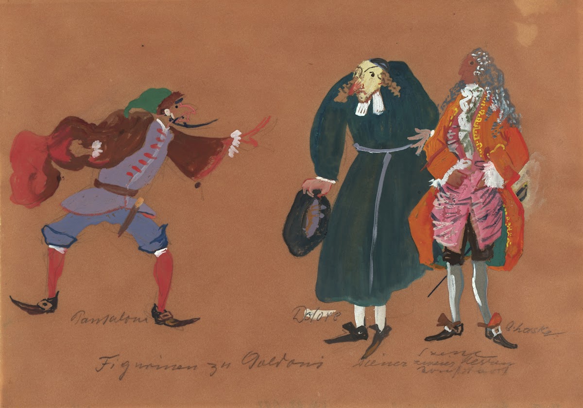 Figurinen zu Goldonis Diener zweier Herren 1945