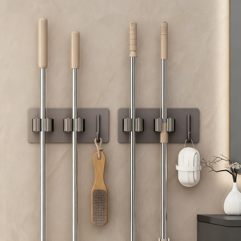 Edelstahl-Halter für Mopp und Besen