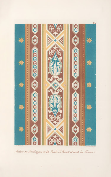 Molerei an Gewölbrippen in der Kirche S Miniato al monte bei Florenz 1842