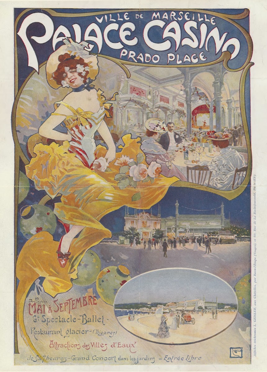 Ville de Marseille Palace Casino Prado place 1905