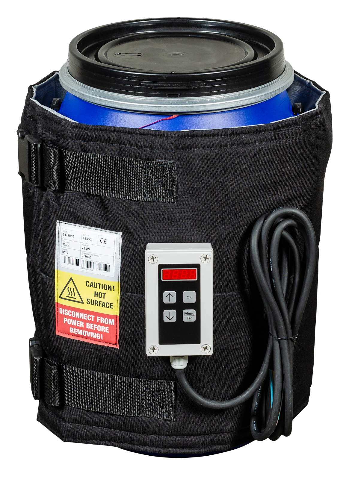 Vatverwarmer 25-30L met digitale controller (0-90°C) – 225W