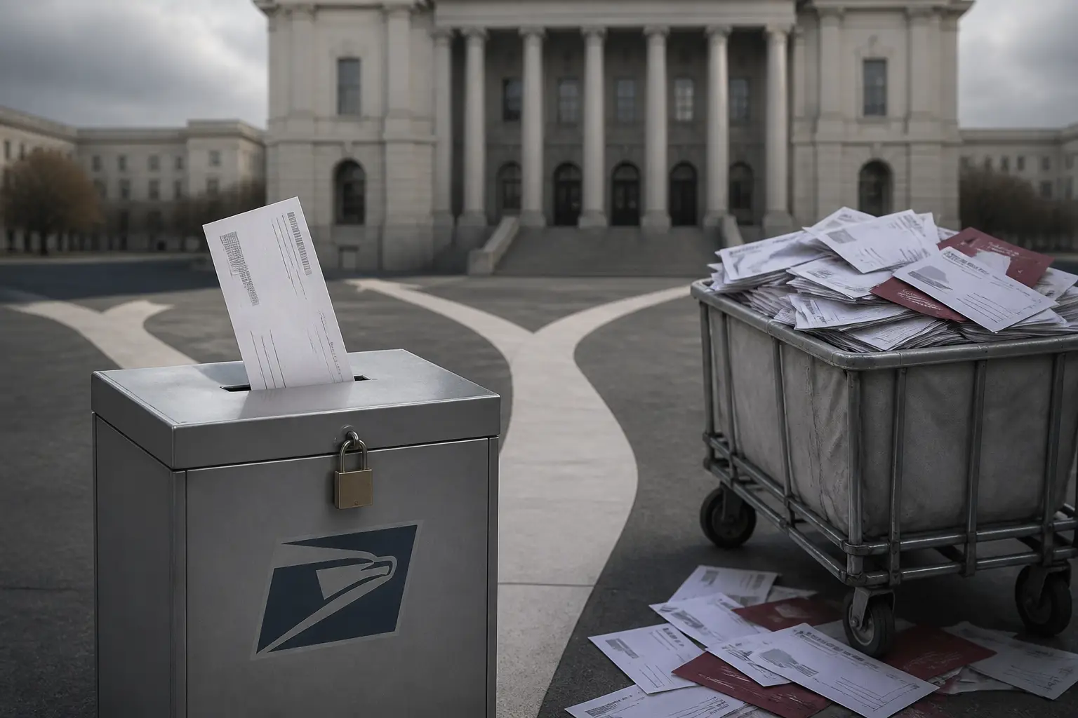 Editorial image for USPS whistleblower warns new mail-in ballot system risks rejecting entire batches