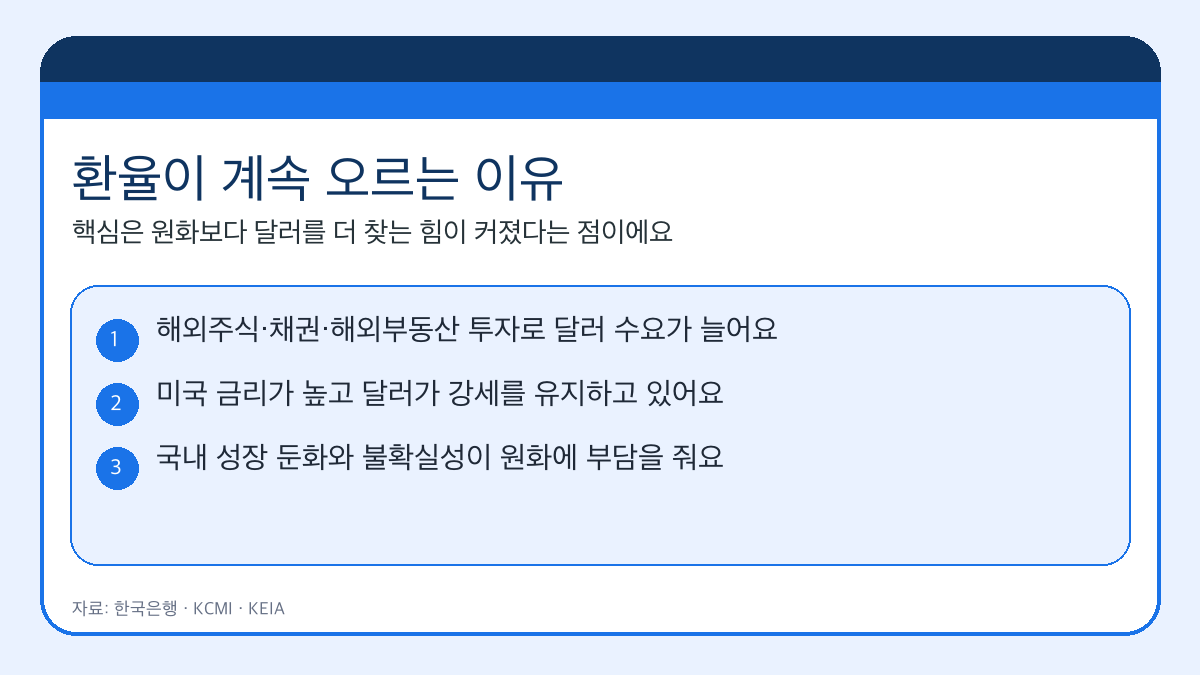 환율이 오르는 주요 원인 요약