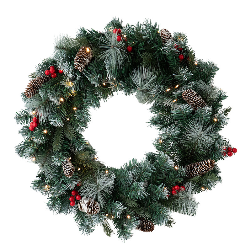 Christmas wreath, 45 cm, with lighting