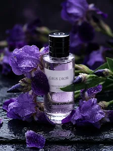 Minimalist Gris Dior Bottle Design - Macro Iris Detail