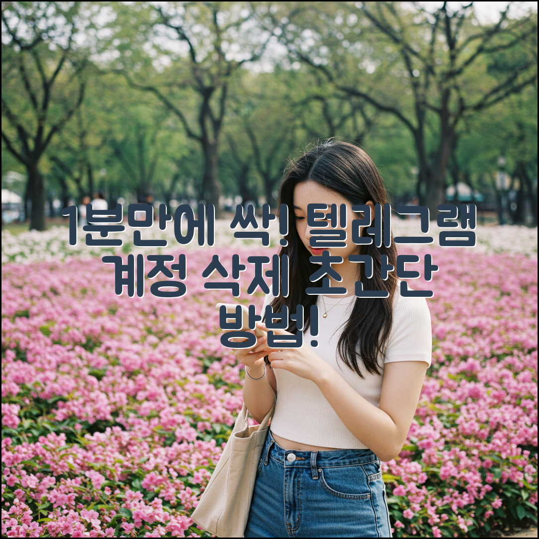 텔레그램 앱 삭제 후 1분 만에 계정 삭제!