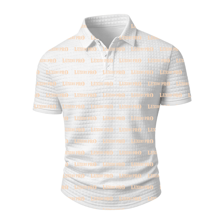 Waffle Button POLO Shirt