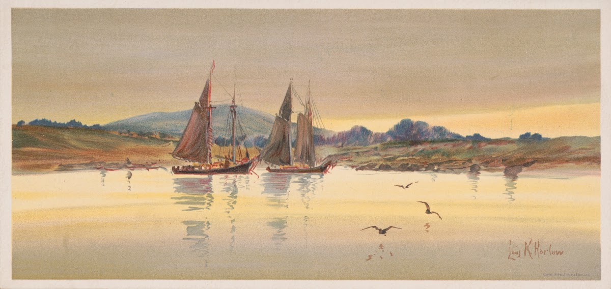 Sunset in Rockland Harbor 1896