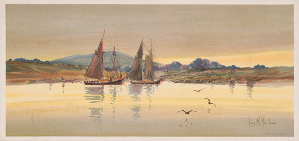 Sunset in Rockland Harbor 1896
