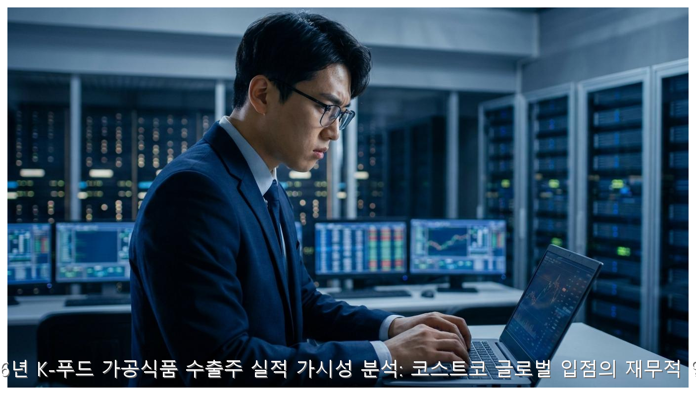 2026년 K-푸드 가공식품 수출주 실적 가시성 분석: 코스트코 글로벌 입점의 재무적 영향 핵심 안내 및 분석 인포그래픽 (8)