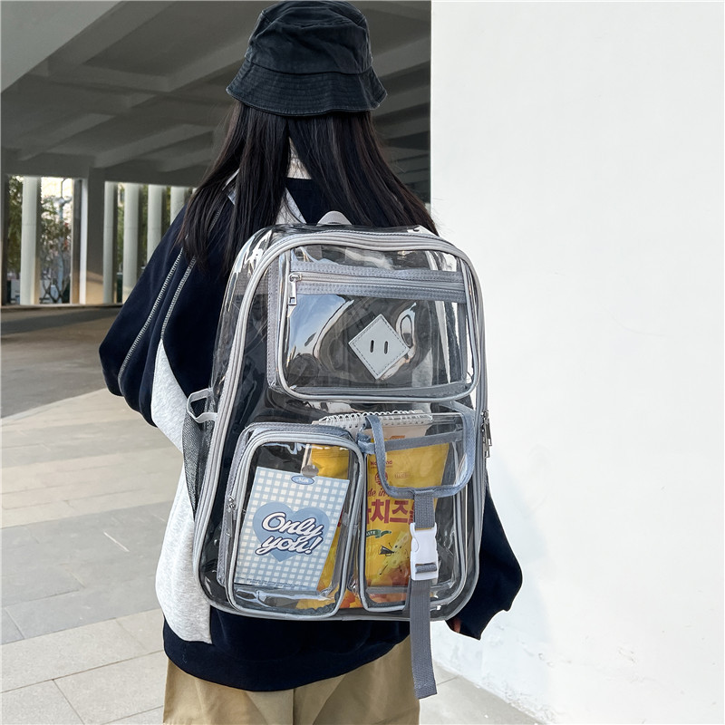 Transparent PVC backpack, waterproof