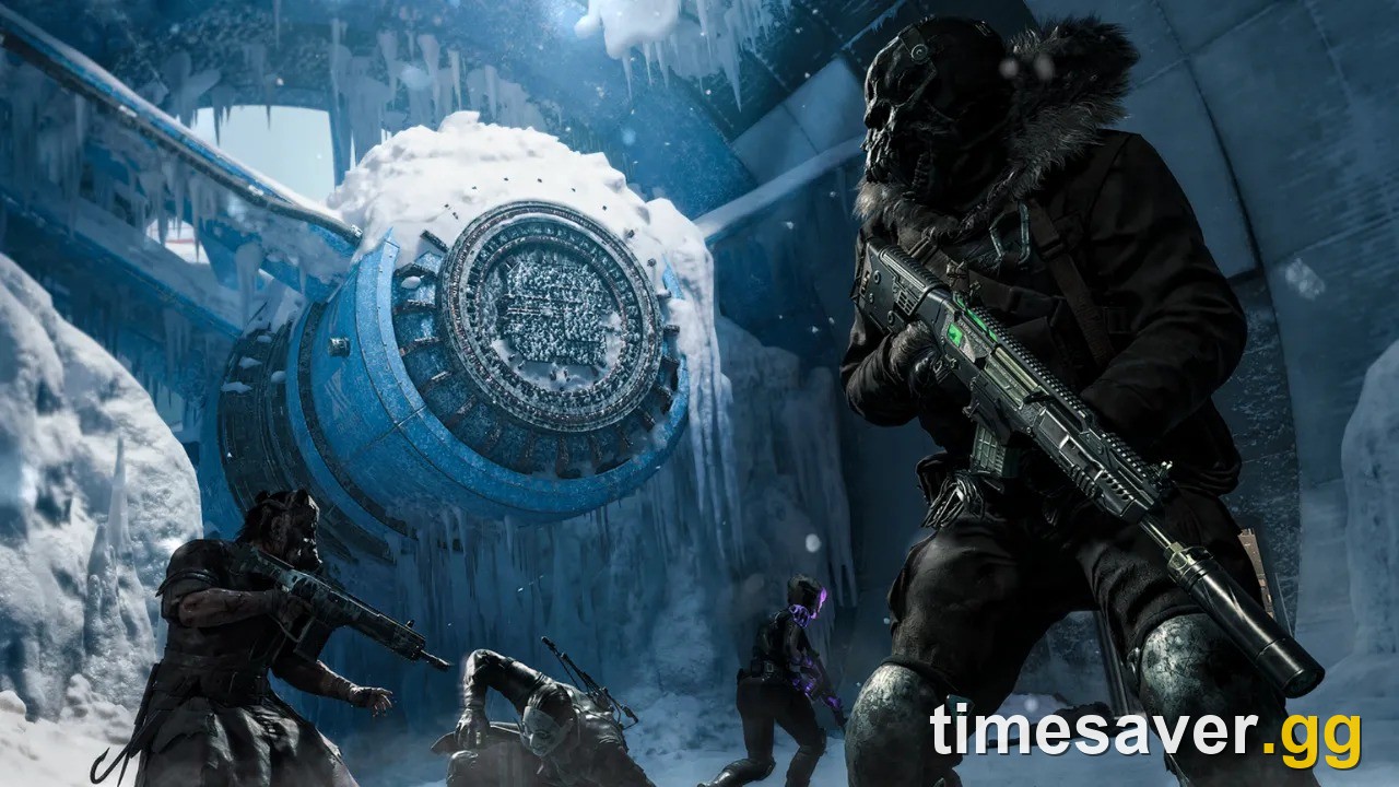 Black Ops 7 Season 6 Operators fighting the enemy team amid roaming zombies on a frozen map — the PvP-plus-zombies mix that defines T.E.D.D. Trials