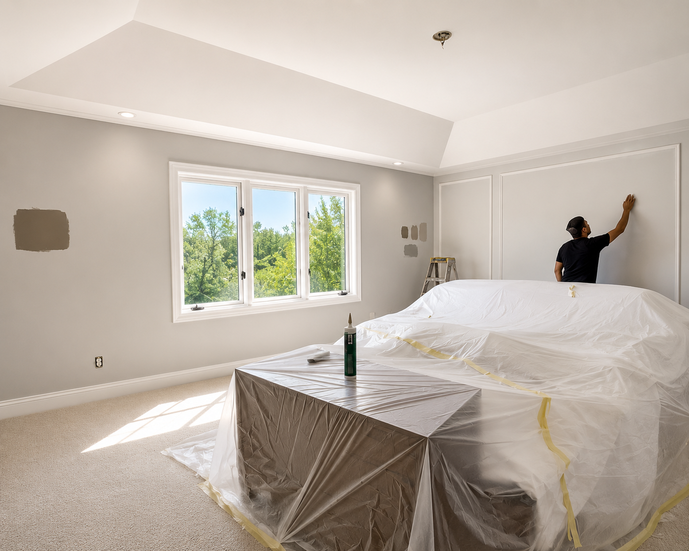 DGP Painting crew prepping an interior room