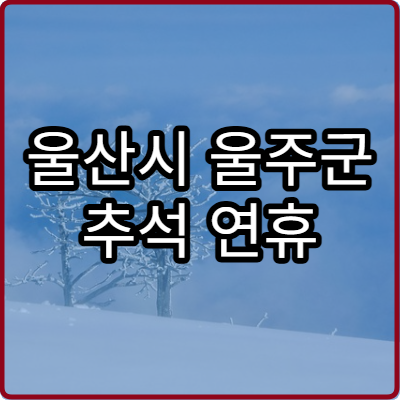 울산시 울주군 추석 연휴 내과 병원 안내