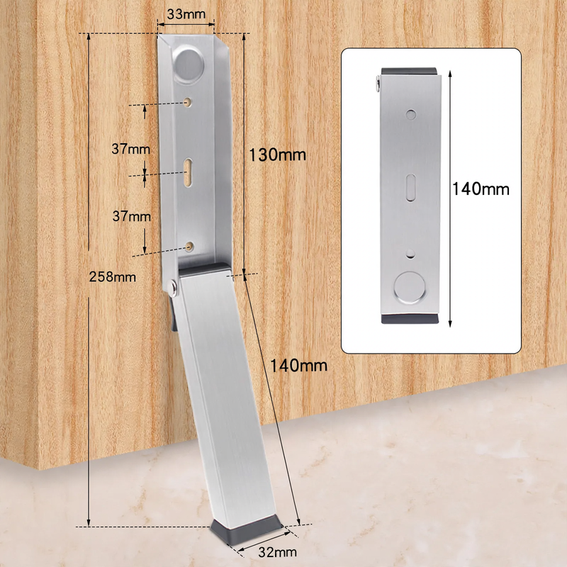 Stainless Steel Door Stopper with Foot Control, Magnetic