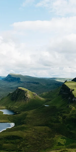 Scottish Highlands, Isle Of Skye, Mountain Landscape, Green Hills 5K Wallpaper Background