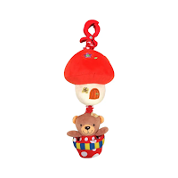Plush musical pendant Baby Mix Bear on a ball girl multicolor