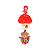 Plush musical pendant Baby Mix Bear on a ball girl multicolor