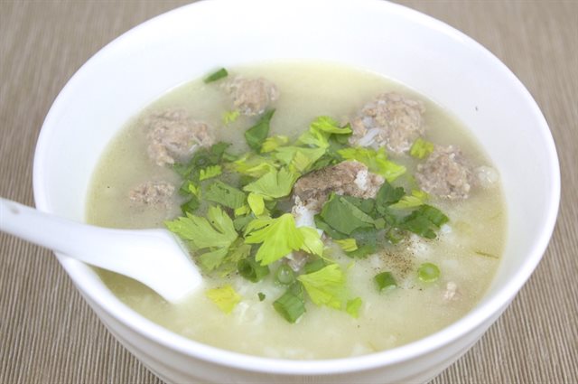 Cháo Thịt Băm Viên