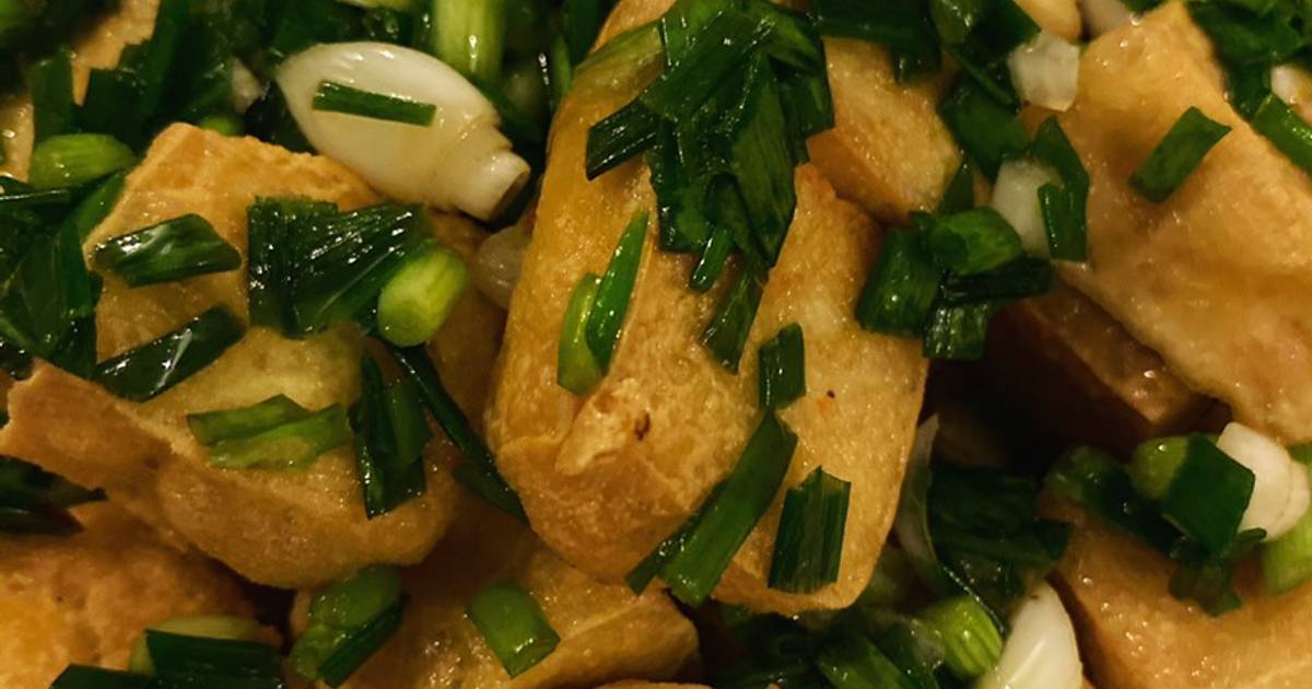 Đậu chiên sốt mỡ hành