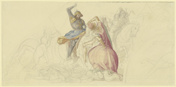 Roland erschlägt Agramant ca 1822 1827