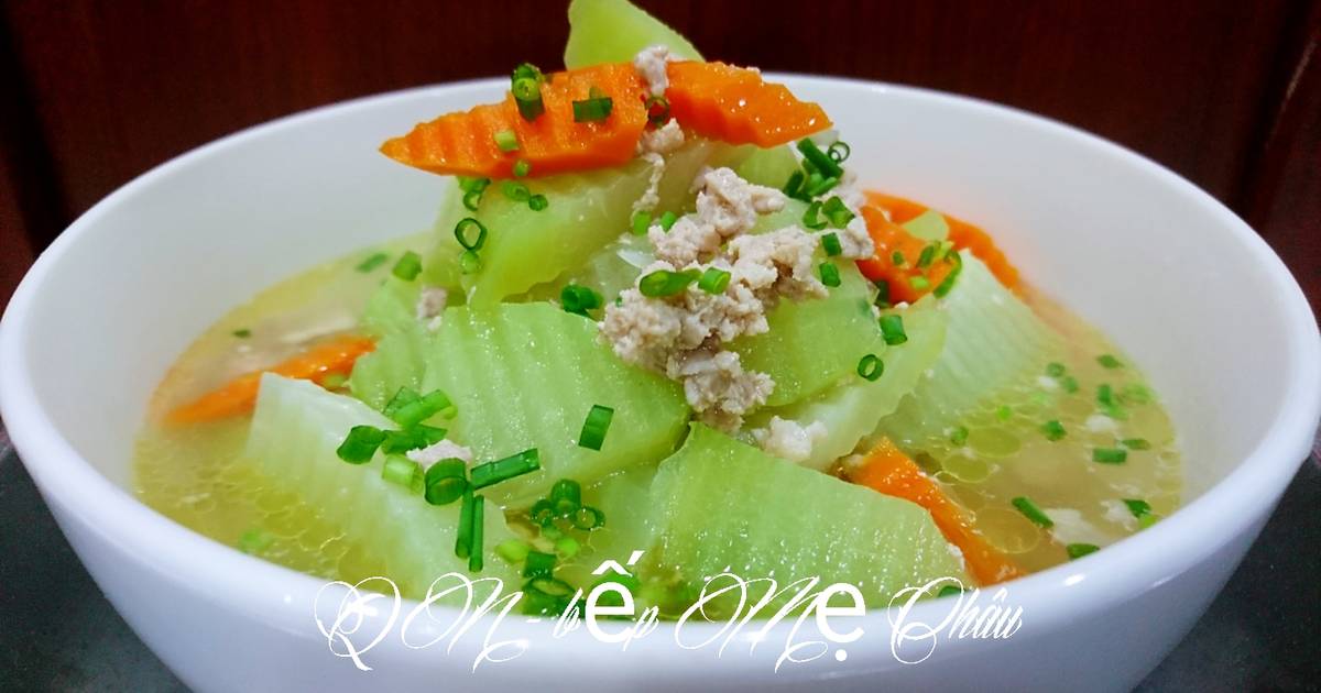 Canh susu cà rốt nấu thịt băm