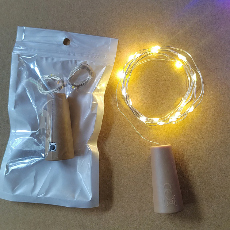 LED Bottle Light String with Cork Attachment