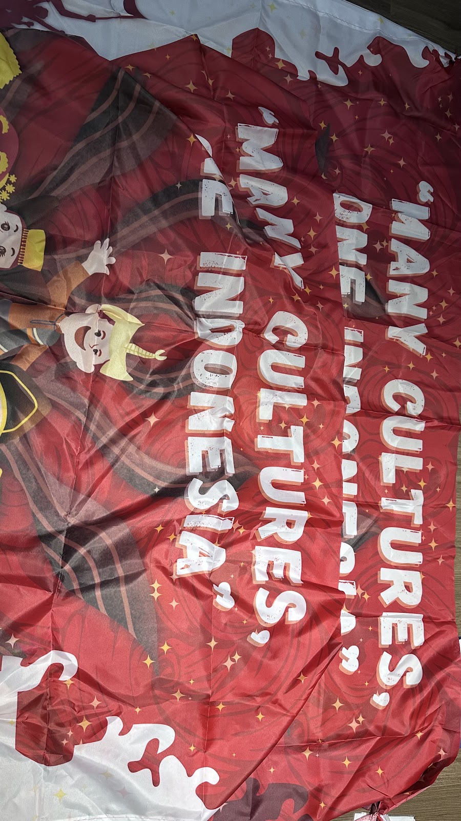 Banner Kain Culture fest "Many cultures, one Indonesia"