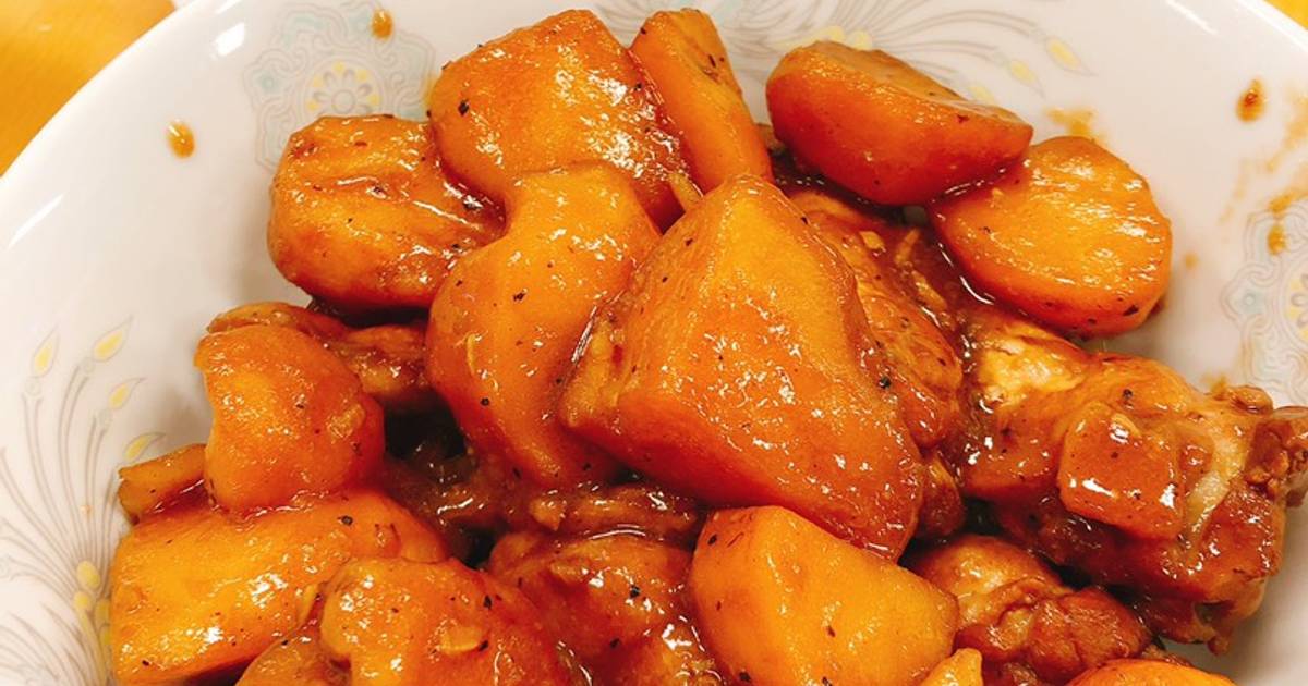 Củ cải, khoai tây kho thịt