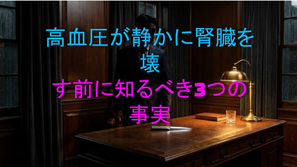 高血圧が静かに腎臓を壊す前に知るべき3つの事実
