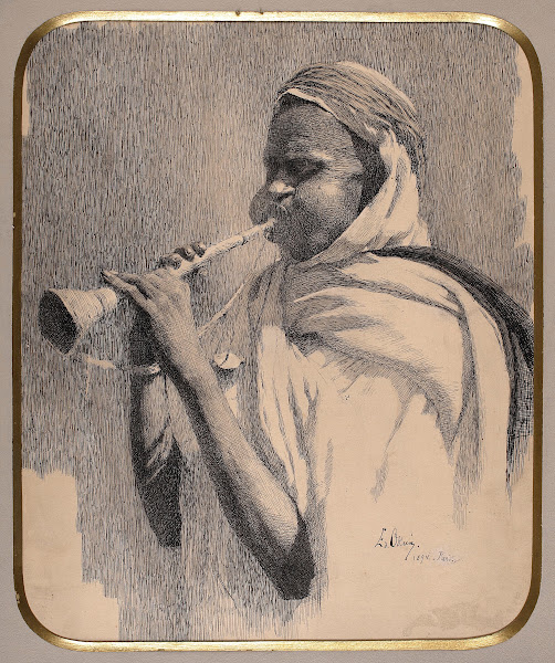 Arab playing the trumpet 1894
