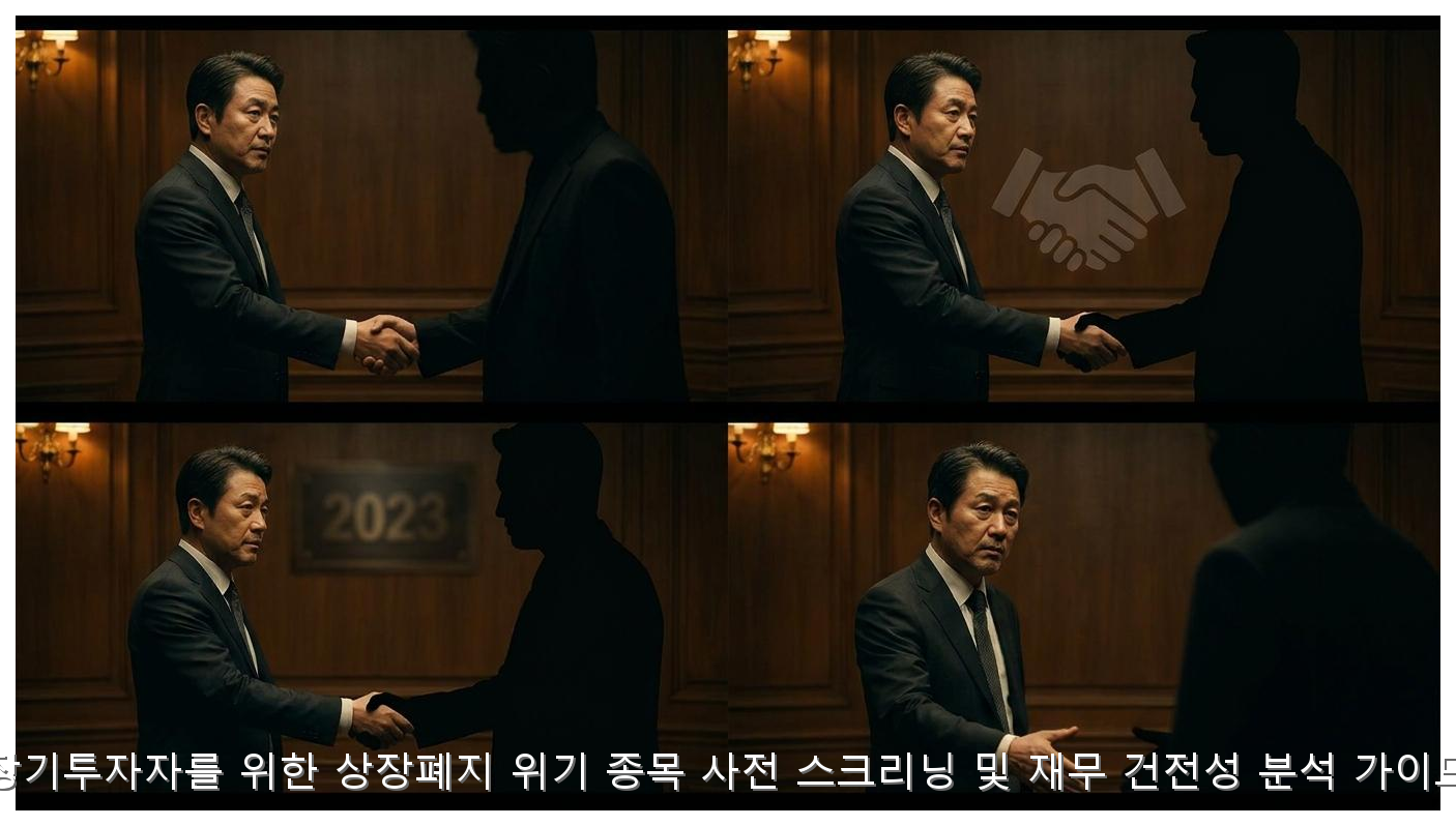 장기투자자를 위한 상장폐지 위기 종목 사전 스크리닝 및 재무 건전성 분석 가이드 핵심 안내 및 분석 인포그래픽 (7)