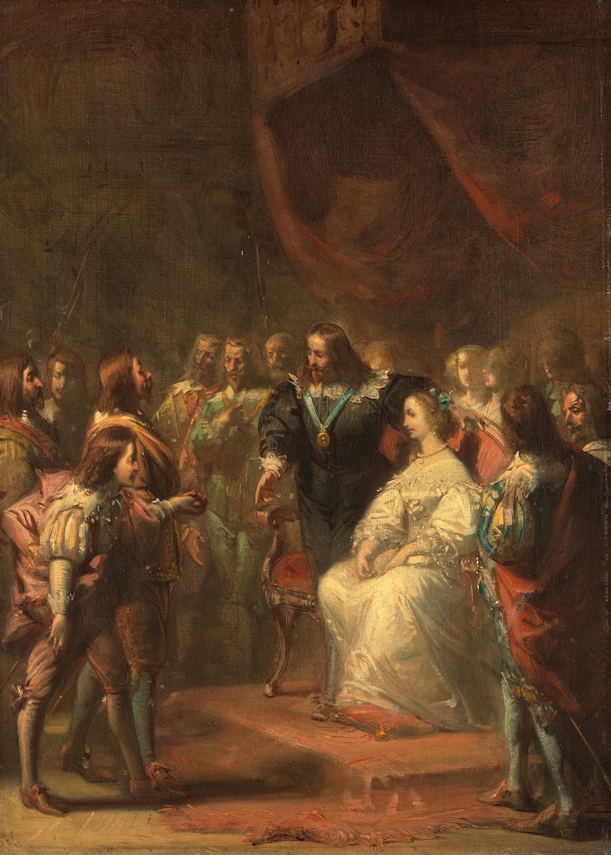Tromp introduces the young Prince William of Orange to King Charles I of England