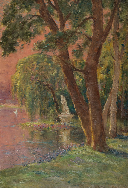 Le lac damour  le lever du soleil  la statue de Vénus et Cupidon 1918