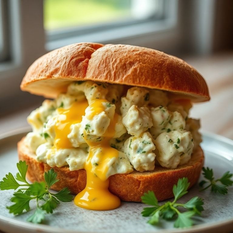 Best Cottage Cheese Egg Salad Sandwich – Easy, Creamy, Protein-Packed Lunch in 15 Min finished