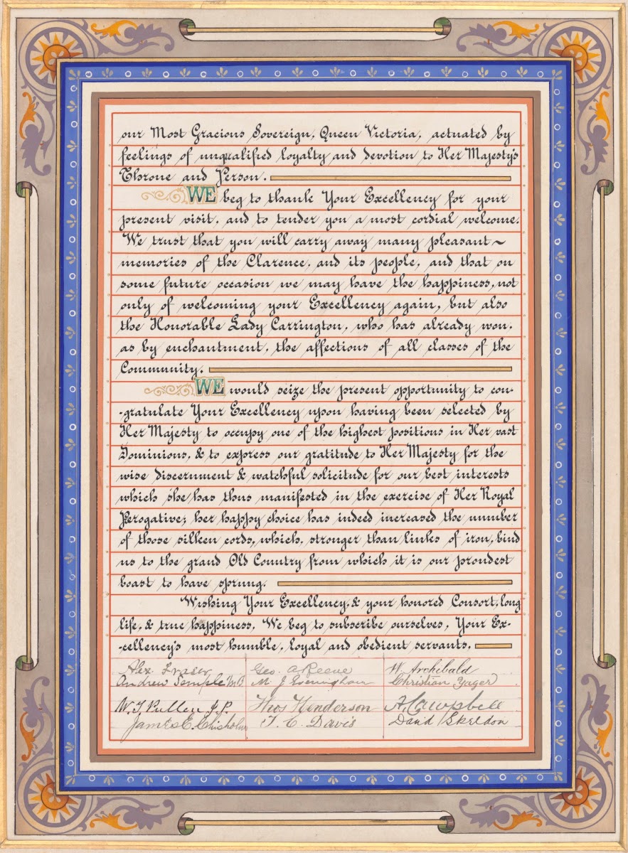 Addresses Presented To Lord Carrington Governor Of New South Wales Pl05 1888