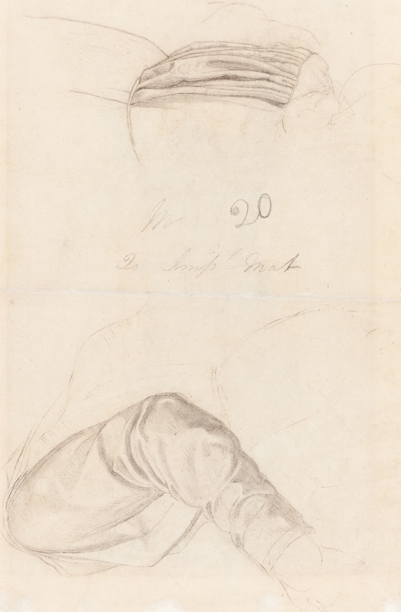 Two Drapery Studies verso c 1844