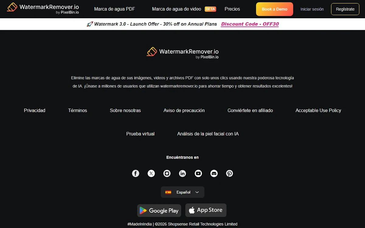 Captura de Watermark Remover AI