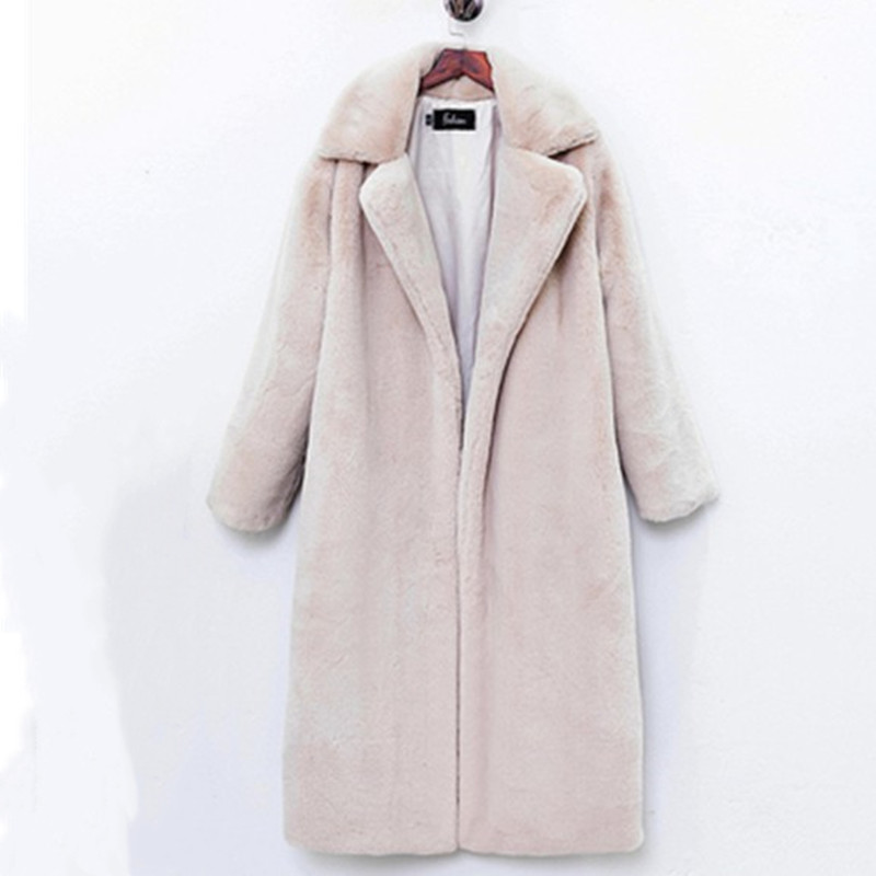 Women's fur-look coat for street style