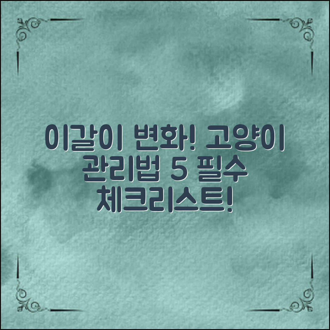 이갈이 시기, 고양이의 변화와 관리법 5가지