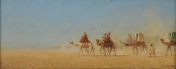 Caravane traversant le désert ca 1883