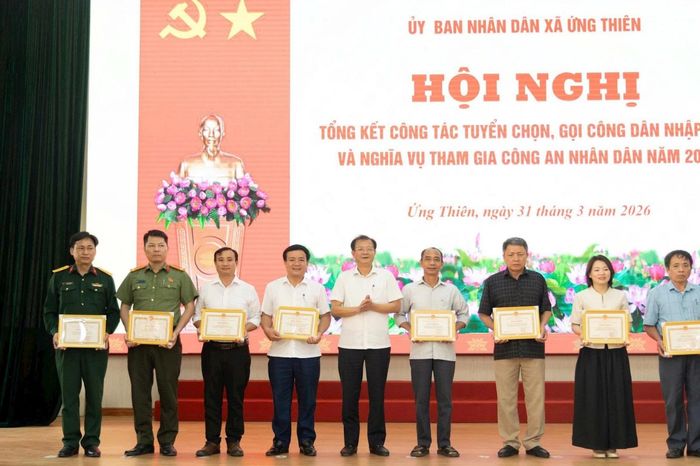 Xã Ứng Thiên tổng kết công tác tuyển chọn nhập ngũ - Đài Phát thanh và truyền hình Hà Nội